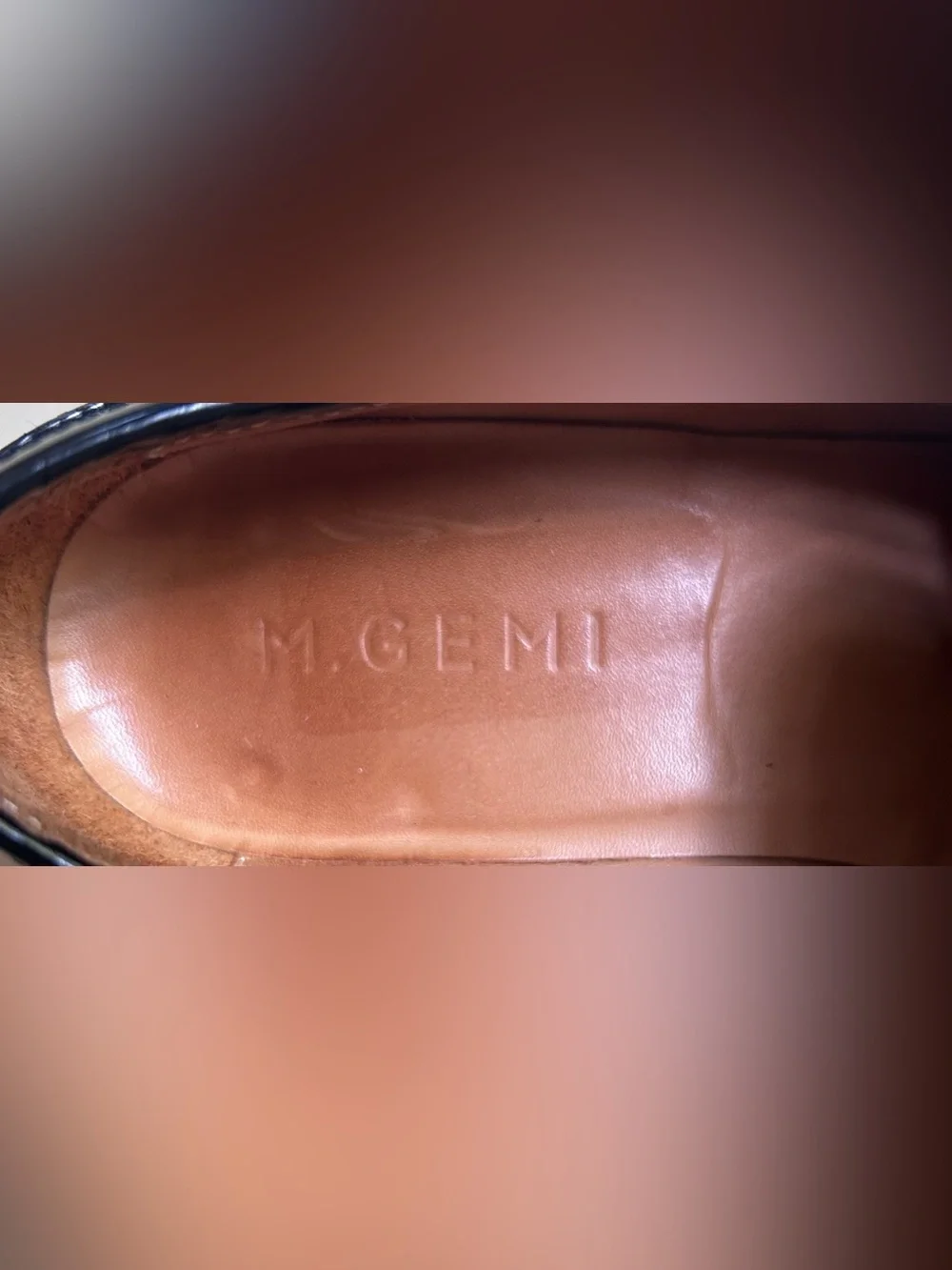 M. Gemi Black Patent  Leather Penny Loafers 39 8.5
